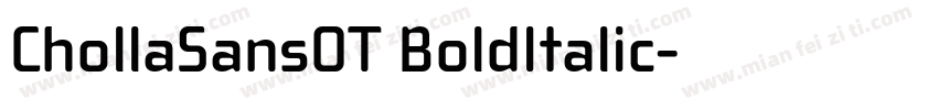 ChollaSansOT BoldItalic字体转换